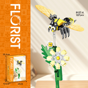 Ensembles de blocs de construction floraux Papillon Abeille Plante en pot Cadeau Ensembles de briques MOC Ensembles DIY pour l'éducation des enfants Jouets 9127 - Product Image 5