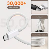 Lot de 4 câbles de charge USB-C de 90 cm, 240 W, 3 A, charge rapide PD, Type C vers C, cordon de données, plusieurs couleurs disponibles, prise en charge OEM