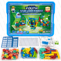 Set Blok Bangunan STEM Edukatif 40-Piece Tema Robot ABS Mainan Konstruksi DIY untuk Anak-anak dengan Kotak Penyimpanan OEM/ODM Tersedia