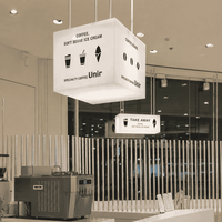 Insegna Luminosa a Cubo LED in Acrilico Personalizzata, Impermeabile, da Parete o Soffitto per Caffè, Negozi e Ristoranti