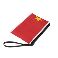 Dompet Koin Cetak Digital Modis Kanvas Poliester Bendera Guadeloupe yang Bagus, Dompet Mini Ritsleting Warna Campuran untuk Koin Kartu Kredit
