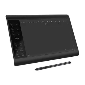 Tableta de dibujo con pantalla gráfica, bolígrafo digital con teclas express para diseño gráfico de ordenador, android