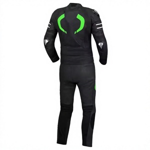 Traje de Motociclismo de Carreras Negro de Diseño Personalizado, Chaqueta de Cuero para Motociclista, Ropa de Piloto de Carreras Personalizada - Product Image 4