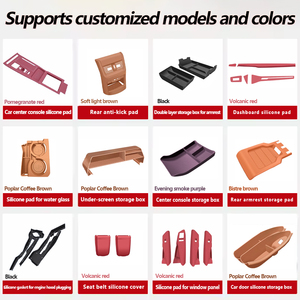 Pour Volkswagen <span class=keywords><strong>Tiguan</strong></span> L Pro, accessoires intérieurs de voiture, décoration, console <span class=keywords><strong>centrale</strong></span>, tapis en silicone, boîte de rangement <span class=keywords><strong>centrale</strong></span>, amélioration intérieure - Product Image 4