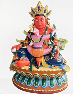 <span class=keywords><strong>Statue</strong></span> de Guru Rinpoché peinte et ornée de couleurs vives pour le culte et la décoration bouddhistes - Product Image 3