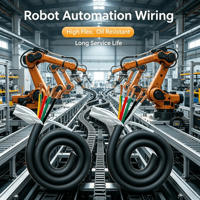 Câble de traîne TRVV résistant à l'usure, haute flexibilité, en PVC, pour chaînes de traîne à mouvement continu et applications robotiques d'automatisation