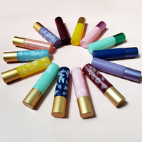 Bouteille de parfum en verre rouleau coloré en gros emballage de logo personnalisé CN;GUA rouleau sur bouteille de verre sérigraphie cosmétique 10ml