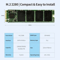 SSD interne M.2 SATA 2280 1 To SATA III 6 Gbit/s pour la mise à niveau des ordinateurs portables et de bureau (vente en gros)