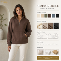 Sweat-shirt demi-zip Yegao, fabricants de vêtements, vêtements pour femmes, vêtements en gros, vêtements en vrac, personnalisation directe d'usine