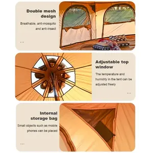 Tente cloche de luxe pour camping en plein air, vente en gros d'usine, pour hôtels, maisons, complexes hôteliers, yurt, teepee, glamping pour adultes, quatre saisons, imperméable - Product Image 4