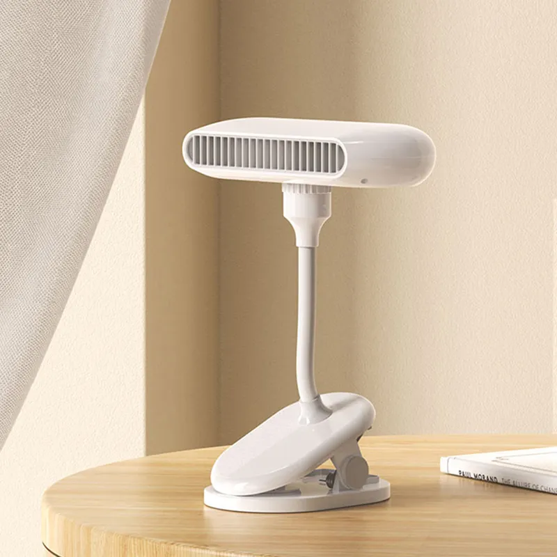 Bladeless Clip Fan Mini Portable Dual Airflow Cordless Rechargeable Fan with Clip On Bedroom Office Bedside Baby Stroller Fan