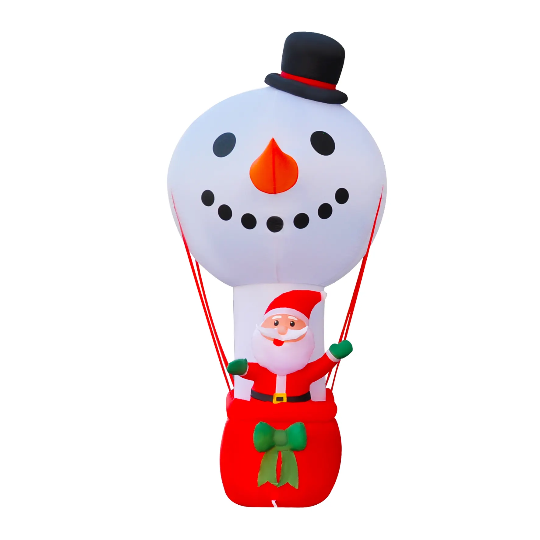 9 piedi 270cm pupazzo di neve mongolfiera e Babbo Natale decorazioni natalizie gonfiabili forniture per feste con luci a LED