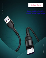 Usine Nylon Tressé USB Type C V8 5A Câble de Transfert de Données de Charge Rapide Rapide pour Samsung Mobile et Imprimante 1M 2M 3M Disponible