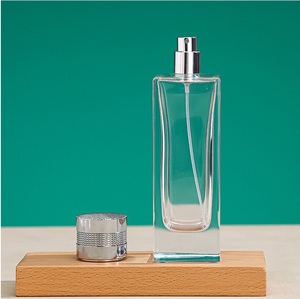 Nuevo Diseño, Botella de Vidrio Transparente Cuadrada Redonda de Lujo de 100 ml para Perfume en Aerosol para Hombre y Mujer, con Caja y Tapa - Product Image 4