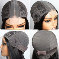 Perruques Bob Lace Front HD Transparentes Sans Colle, Cheveux Indiens Raides Remy, Haute Densité, Doux et Brillants, 100% Cheveux Humains Vierges