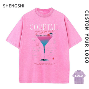 SSC T-shirt vierge pour hommes personnalisé 320g tendances de lavage aux enzymes décontracté col rond quotidien doux avec Logo personnalisé achat t-shirt décontracté pour l'équipe - Product Image 1