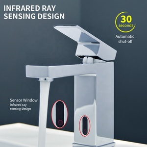 Phòng tắm tự động hồng ngoại cảm ứng touchless boong núi lưu vực Bronze Antique Brass cảm biến vòi tap - Product Image 2