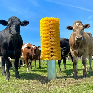 Cepillo de masaje automático de fibra de nailon, equipo agrícola de vaca, cepillo de masaje