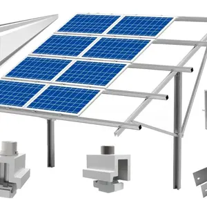 Support de montage solaire PV Support de montage de panneaux solaires sur le toit en aluminium Système de montage de modules solaires Installation facile Système solaire