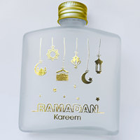 100ml 200ml Eid Mubarak Ramadan Kareem Bouteille d'eau en verre Ramadan Hajj Umrah Mubarak Zam Zam Bouteille Kaaba pour fête cadeau islamique