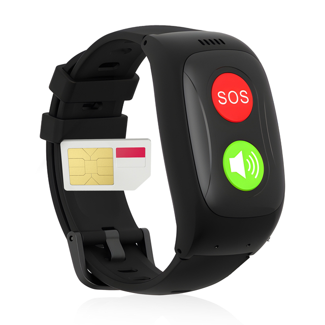 Elderly Care Smart Watch Fall Detection SOS Alarm 4G LTE IP67 Silicone GPS Tracking Health Watch Dual SIM Square Sleep Tracker