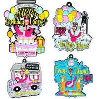 Medallas Deportivas Personalizadas de Metal para Concientización sobre el Cáncer de Mama, Premios Temáticos para Actividades, Medallas Deportivas con Corte a Troquel, Venta al Por Mayor de Fabricantes