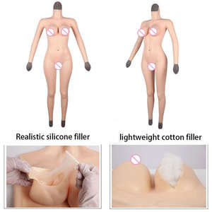 Лидер продаж, переодевание, костюм для мужчин и женщин, всего тела, искусственная Женская задница, киска с поддельными сиськами для трансгендеров - Product Image 3