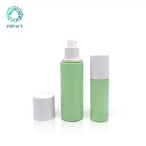 OEMグリーンガラススキンケアセット容器化粧品クリームジャーとローションボトル高級化粧品包装