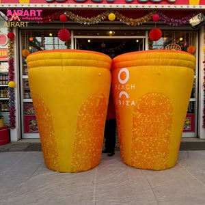 Accattivante Oggetto Decorativo Gonfiabile a Forma di Tazza di Caffè per Pubblicità Esterna di Negozi - Product Image 1