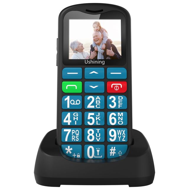 2G Keypad Mobile Phone 1.77 Inch Screen 2G Push Button Cell Phone with SOS Big Button Keypad Bar Phone for Seniors