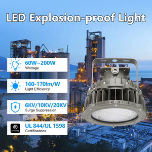 Lámpara LED Antiexplosión Elite de 200W, Certificación IECEx Clase 1 División 1, para Sitios Peligrosos, Perforación de Campos Petroleros, Reflector de Gran Altura - Product Image 3