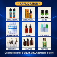 Machine de remplissage et de bouchage automatique pour flacons compte-gouttes, flacons E Liquide, flacons Chubby Gorilla de 15 ml et 100 ml pour ligne d'emballage
