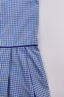 Uniforme escolar personalizado para niñas, camisa escolar Oem, azul claro, tela escolar, para verano