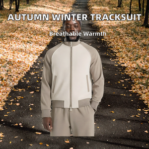 Ensemble de survêtement pour homme, veste zippée intégrale, survêtement en polaire, vêtements de sport décontractés pour le jogging, automne-hiver - Product Image 2