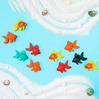 Poissons d'aquarium artificiels poisson en plastique réaliste artificiel flottant poisson rouge coloré faux poisson décoration pour Aquarium