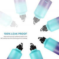 Bouteille d'eau personnalisée D Eau De Gym métal 2 litres 64 oz 64 oz bouteille d'eau isolée en acier inoxydable avec paille