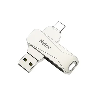 Netac kim loại USB Type-C 32GB ổ đĩa flash 3.2 nhà máy riêng OME tùy biến đặc biệt điện thoại di động máy tính chuyển đổi đĩa flash