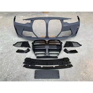 Kits de pare-chocs de voiture <span class=keywords><strong>style</strong></span> M3, calandre avant modifiée pour Série 3 F30 F35 2013-2018, noir apprêté, ajustement parfait, plastique PP, <span class=keywords><strong>auto</strong></span> - Product Image 2