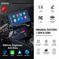 Commande au volant antivol pour moto, compatible CarPlay et Android Auto sans fil, 6 pouces, 1000 Nits, IP68, pour BMW R1250GS R1300GS