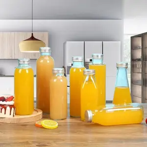 Glass Juice Spot Disposal Wide-mouthed glass beverage bottles for drinks beverage bottles