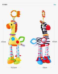 Nhẫn Lục Lạc Nhăn Nheo Cho Giường Cũi Ô Tô Đồ Chơi Treo Mềm Hình Hươu Cao Cổ Dài Hoa Hình Ngựa Vằn Búp Bê Vải Hiện Đại ASTM - Product Image 6