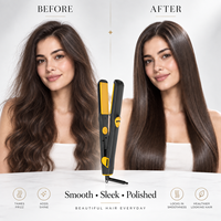 Lisseur professionnel à plaques larges pour traitement à la kératine, fer à lisser lissant pour salon, usage domestique, marque privée, personnalisable