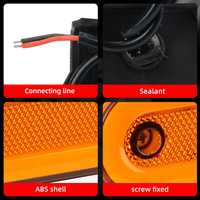 Feux latéraux de marqueur de 4,5 pouces à LED rouge ambre 12V 24V pour camion remorque, lampe de dégagement ovale, feux arrière étanches