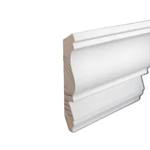 Decorazione del soffitto Cornice in Pu bianco puro a forma di corona modanatura a corona in poliuretano per soffitto