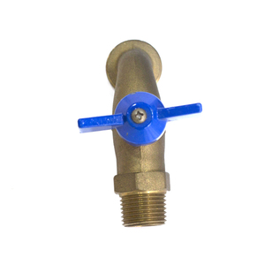 Robinet d'eau en laiton moulé au sable à poignée bleue, haute qualité, prix bas, 1/2 - Product Image 3