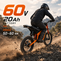 Moto tout-terrain électrique 1500W pour adultes, vitesse maximale de 65 km/h, avec batterie lithium 60V SL-X1