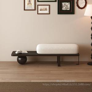 Banco minimalista para zapatos en la entrada, banco largo tipo sofá, taburete bajo, diseño que ahorra espacio para uso doméstico - Product Image 5