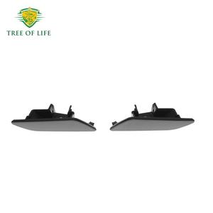 Porsche Headlight Washer Nozzle Caps 97050573100LH 97050573200RH <b>Clip</b> On Front Bumper Plastic Trim Covers - Product Image 2