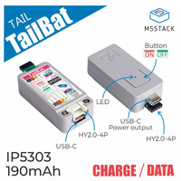 M5Stack ATOM Tail Bat adalah Aksesori Baterai Eksternal 190mAh yang Dirancang untuk Kit Pengembangan IoT ATOM Lite ESP32.
