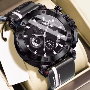 นาฬิกาข้อมือดีไซน์เนอร์ขายดีสำหรับผู้ชาย หน้าปัดควอตซ์ขนาดใหญ่ สายเหล็ก โครโนกราฟ แฟชั่น นาฬิกาธุรกิจ - Product Image 3